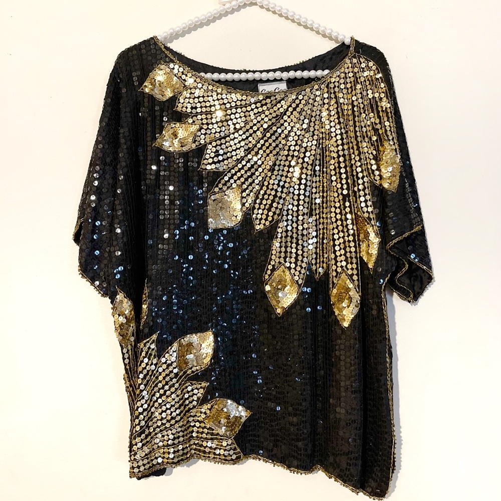 Vintage sequin blouse MD/LG